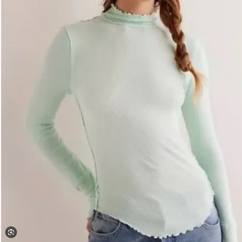 We the Free Sarah Pointelle Turtleneck